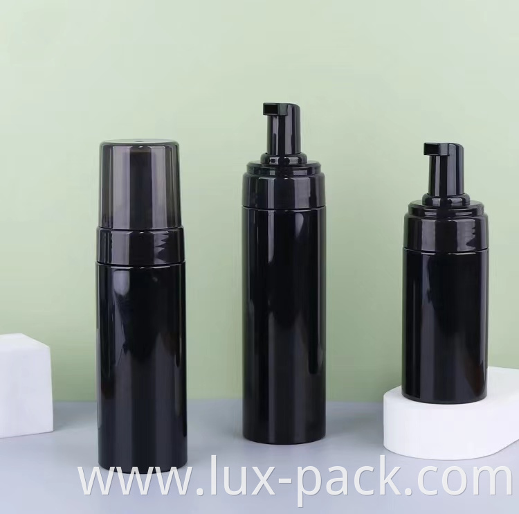 Wholesale PET Black Soap Foam Pump Bottles with Foam Pump and Cap